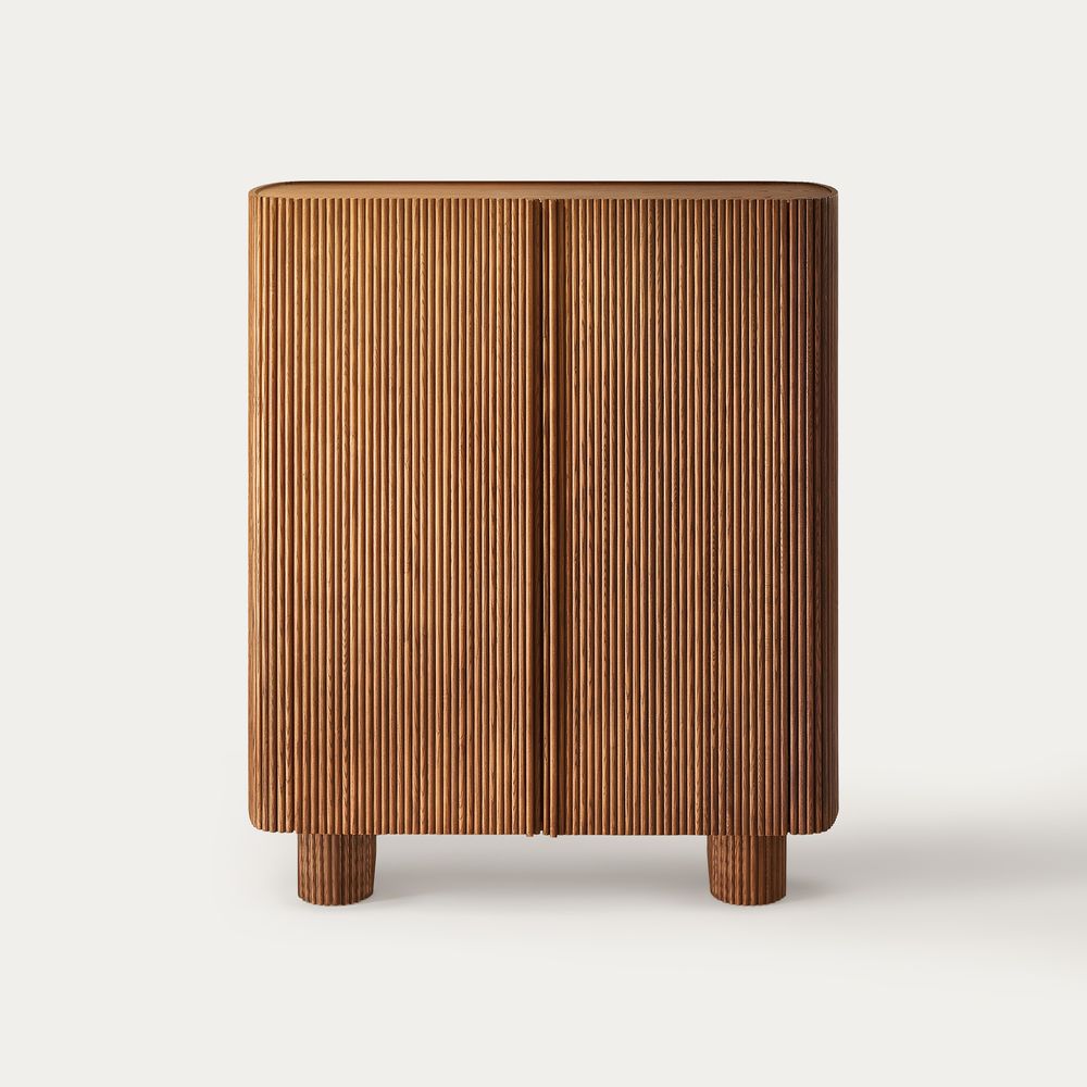 Marisol 47 inch  Oak Bar Cabinet