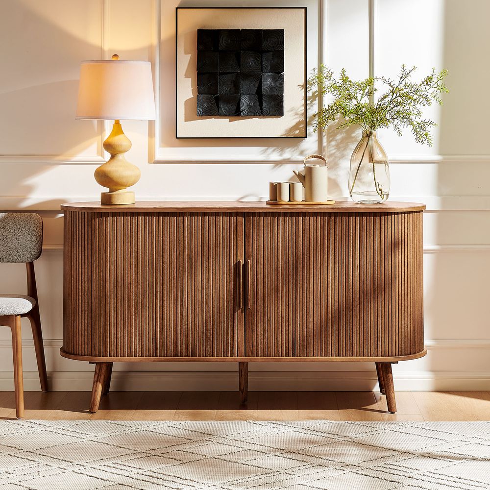 MCM Oak Sideboard with oak legs