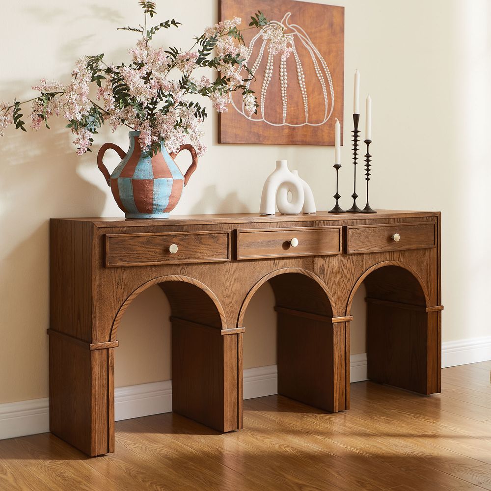 console table with drawers for entryway