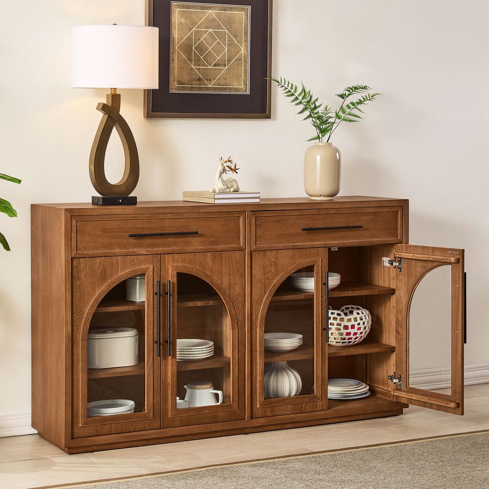 Walnut Wood Sideboard with Storage
