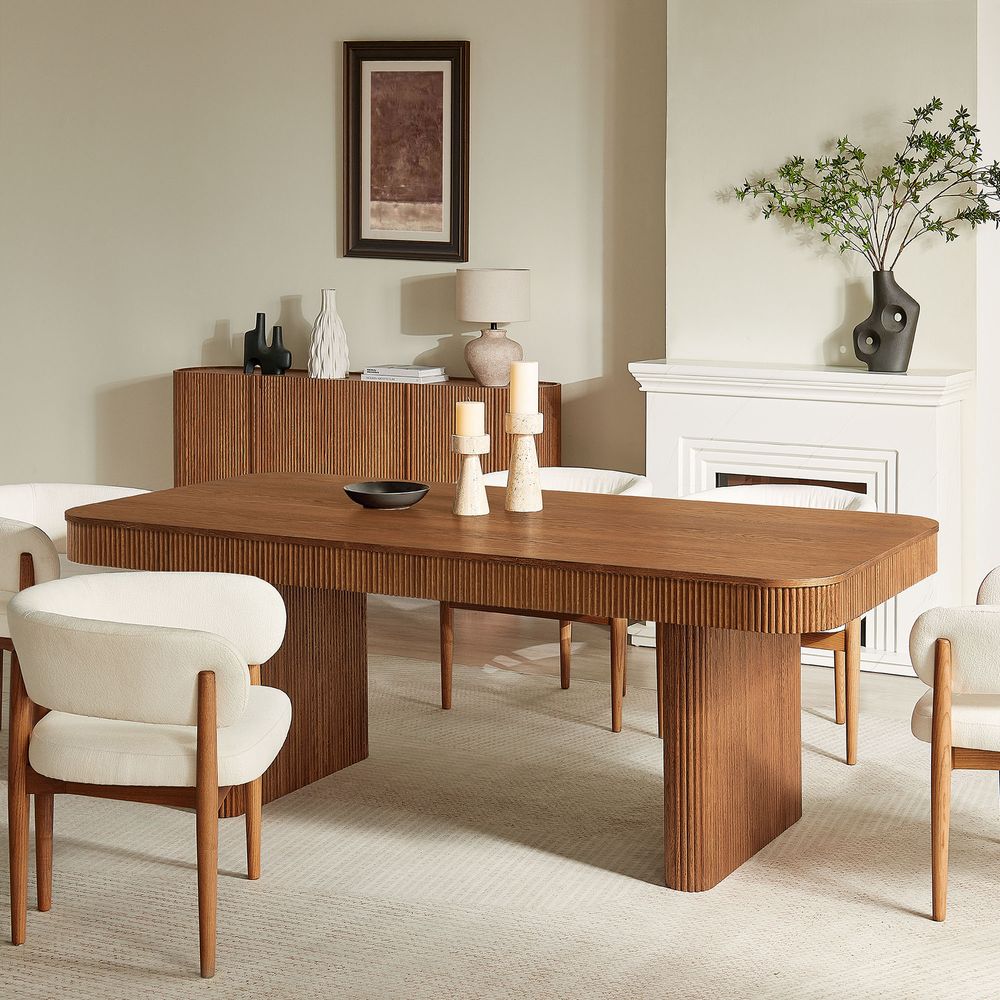 84 inch  Oak Dining Table for Dining Room