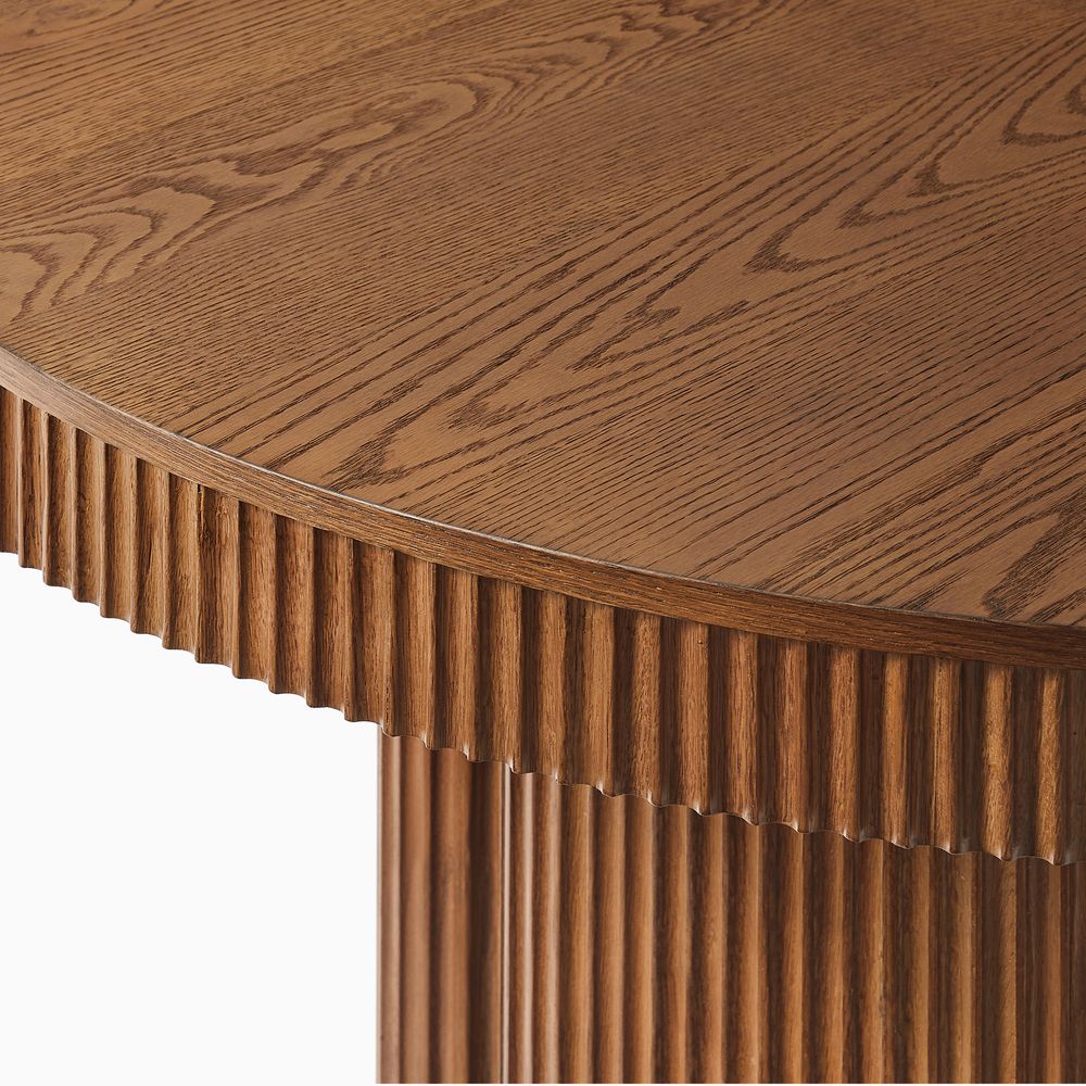 48 inch  Round Dining Table with Oak Veneer