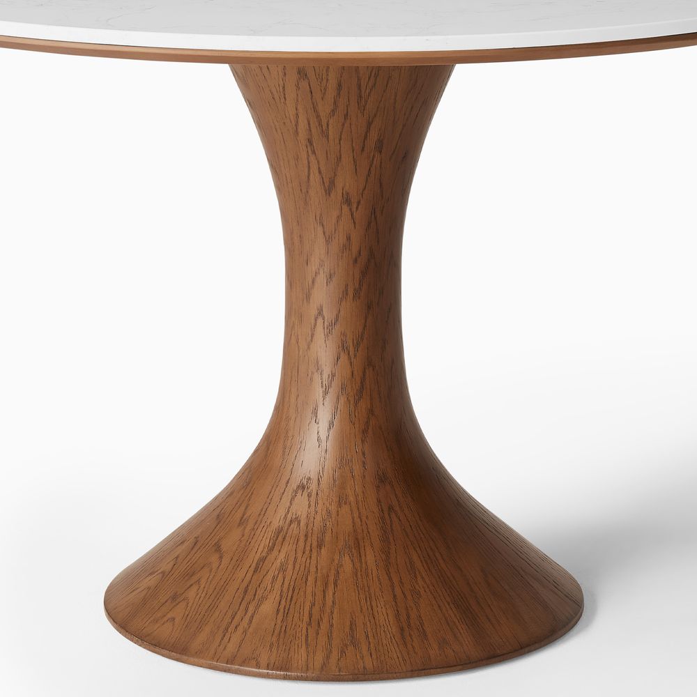 Round Dining Table with Resin Base