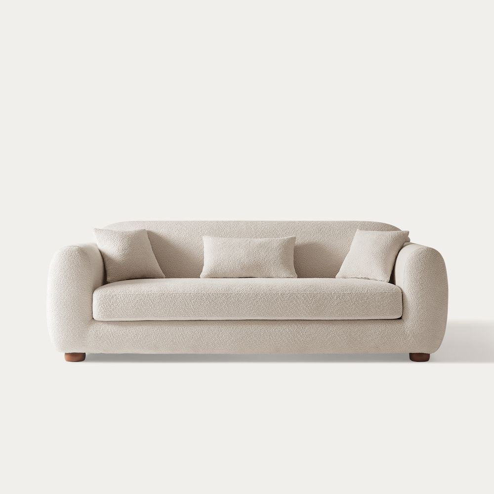 Bouclé loveseat sofa