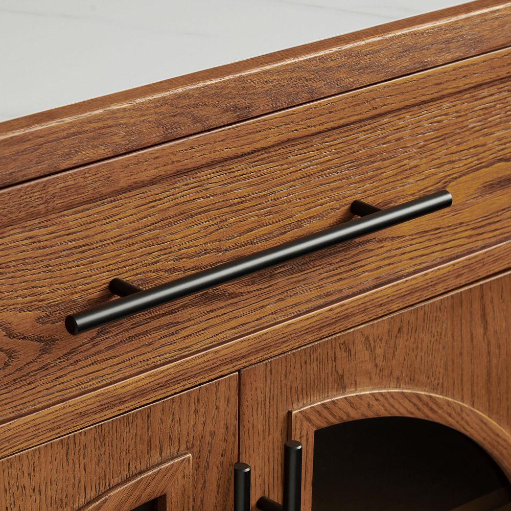 Brown Kitchen Island with Doors