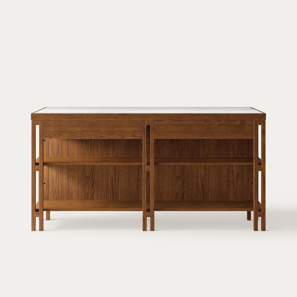 72 inch  Sintered Stone Kitchen Island with Storage