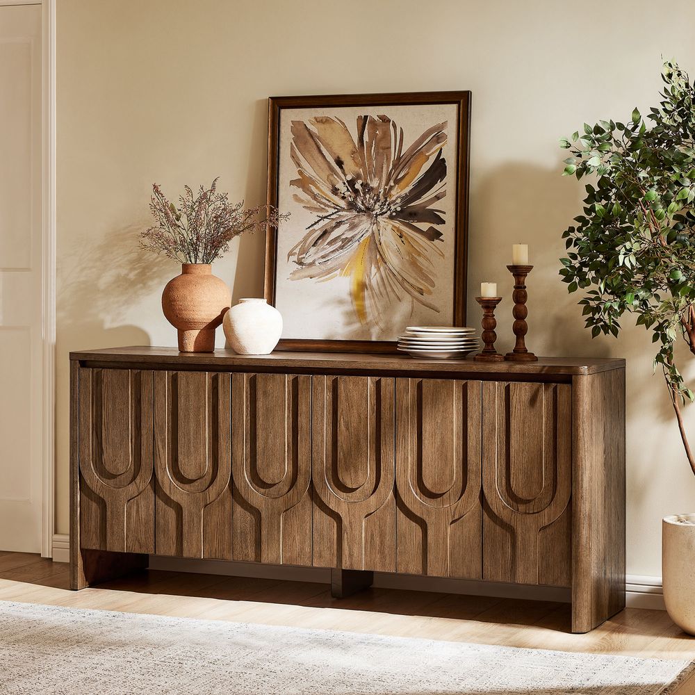 71 wood sideboard for 6 doors