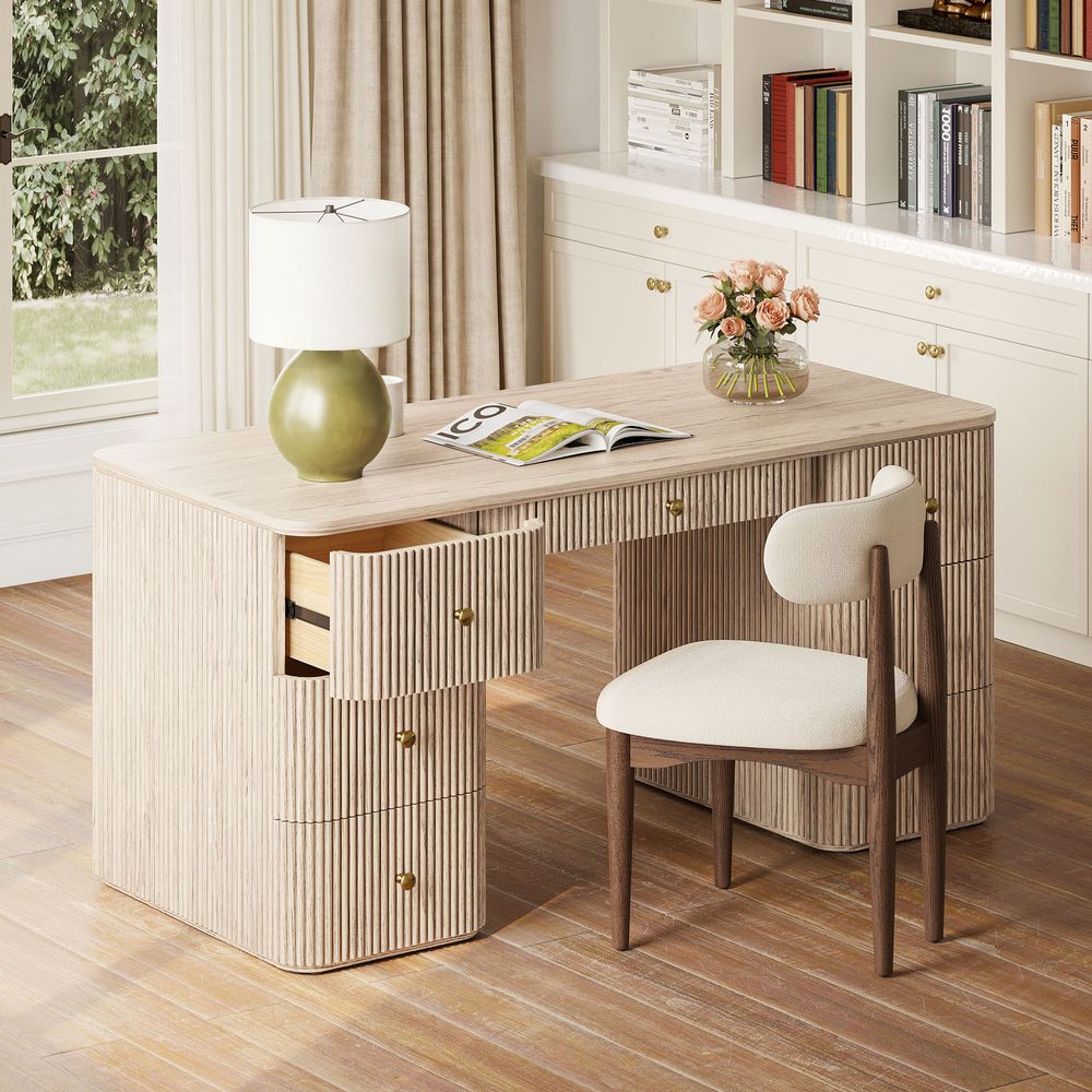 desk with 7 drawers