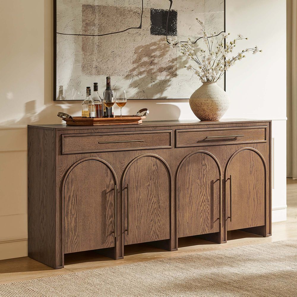 arched sideboard with drawers for dining room