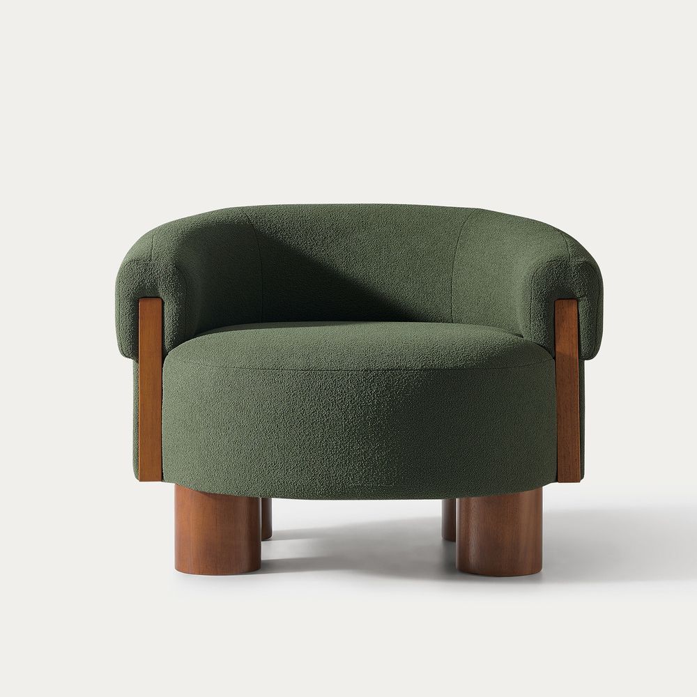 green accent chair set 