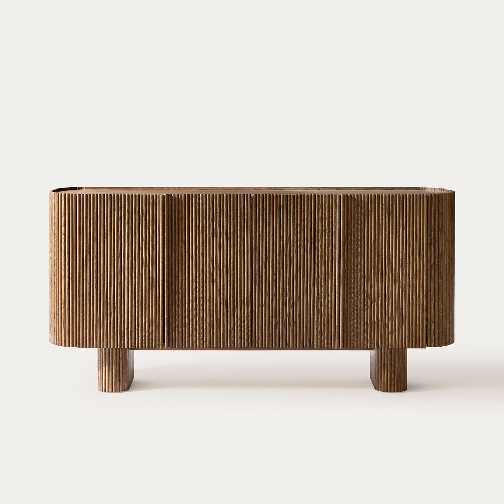 oak fluted sideboard