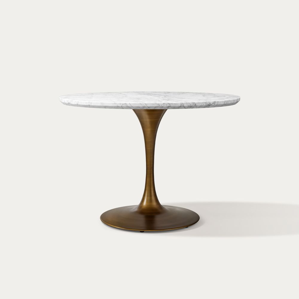 round stone dining pedestal table