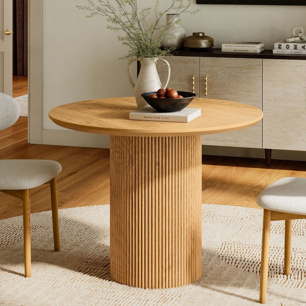 39 inch  Natural Round Small Dining Table for Dining Room - image 2 of 7
