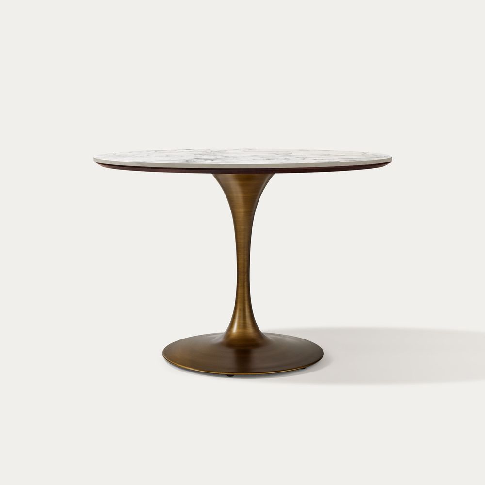 round stone dining table