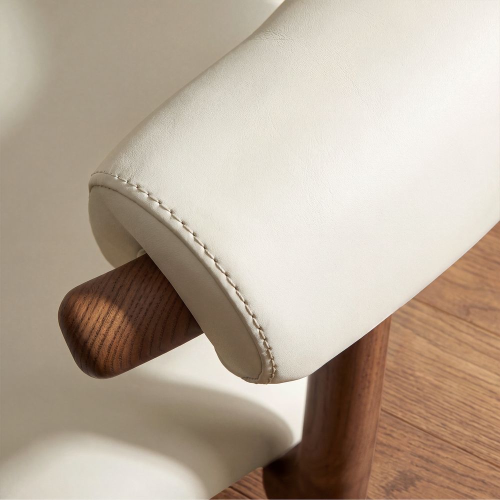 Solid Wood Dining Chair with Microfiber leather - image 6 of 10