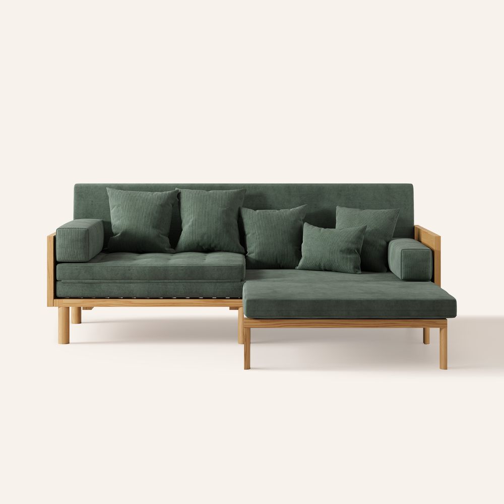 Green Lshape sofa