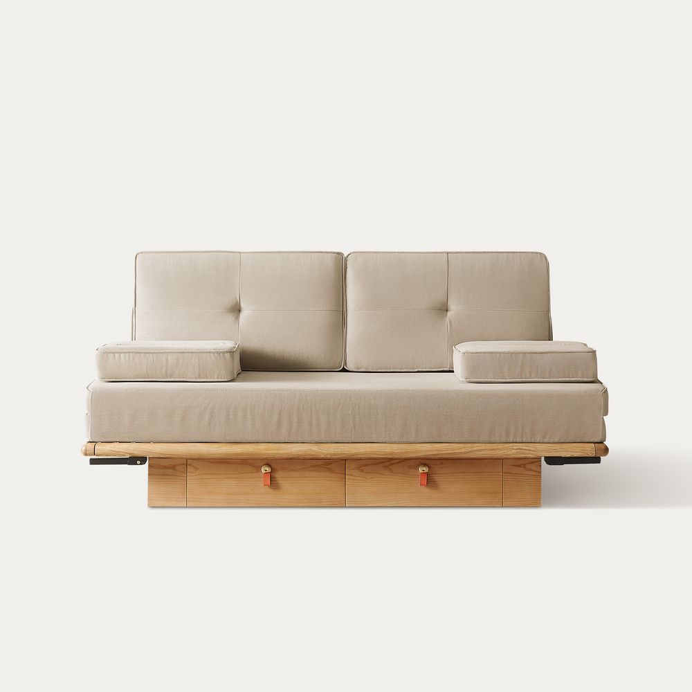 78 inch Beige sofa bed