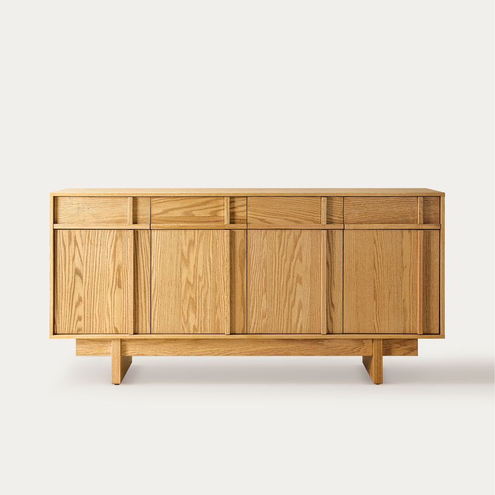 63 Inch Modern Natural credenza cabinet