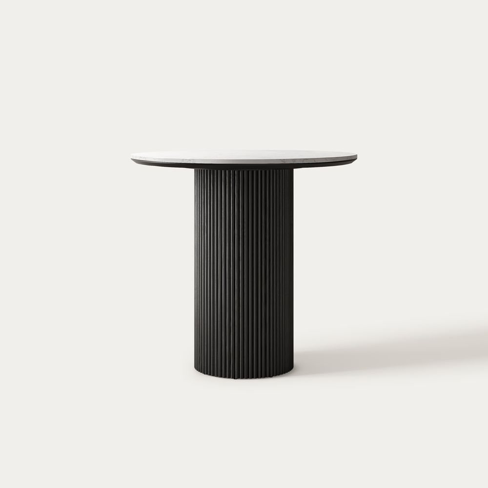 31 inch  Fluted Black Dining Table