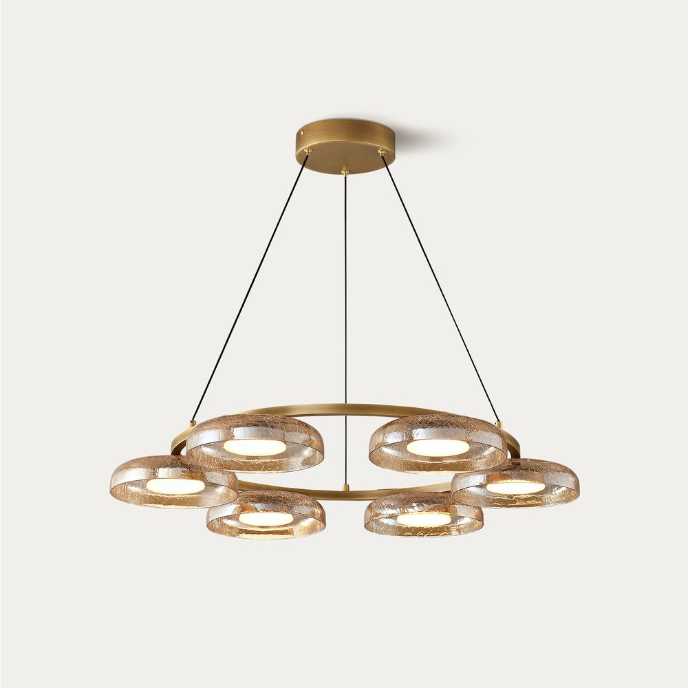 crackle glass pendant light