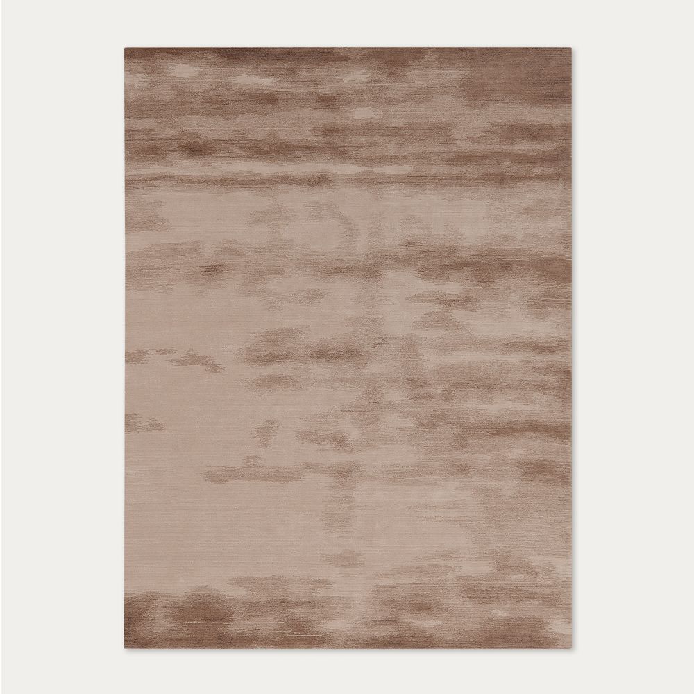 dark brown handknotted wool area rug