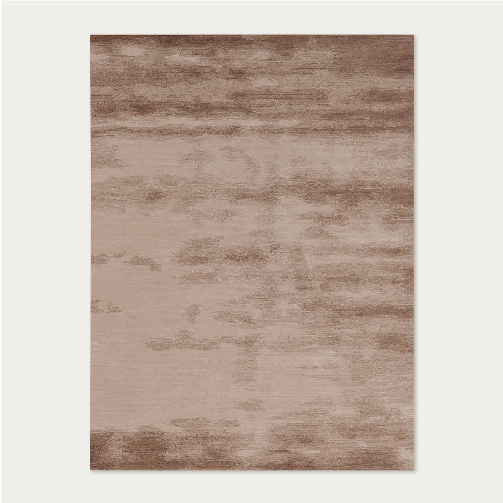 dark brown handknotted wool area rug