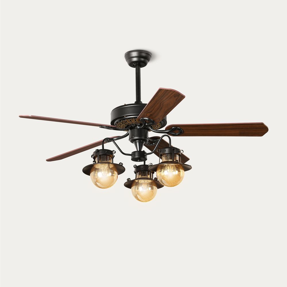 52 inch  Ceiling Fan with glass lamp shade