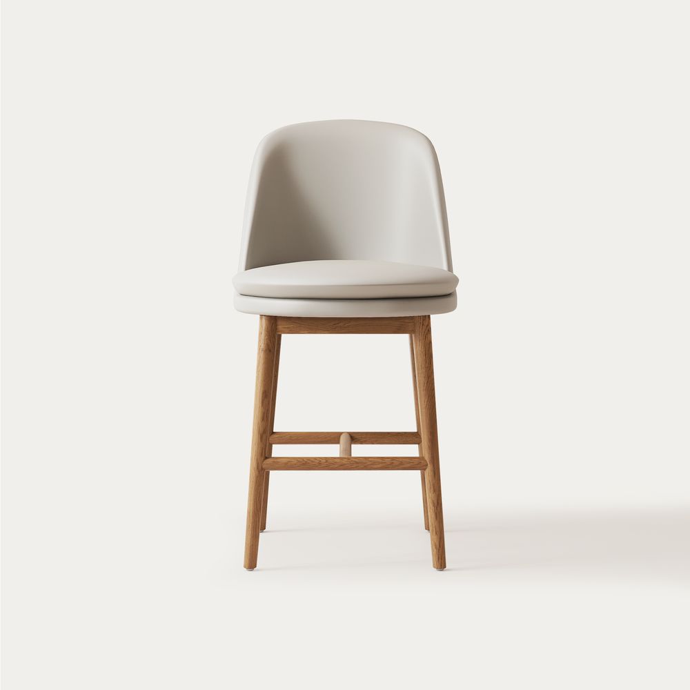 Modern Ash Wood Counter Bar Stool