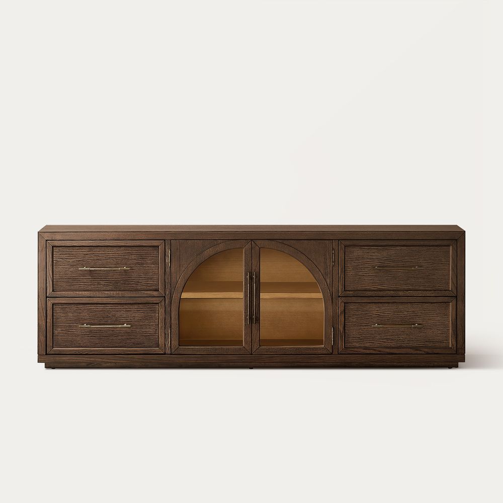 Dark Brown Oak TV Stand