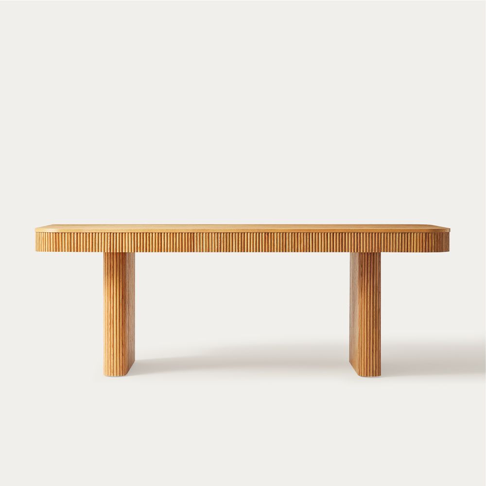 Marisol 84 inch  Natural Solid Oak Dining Table