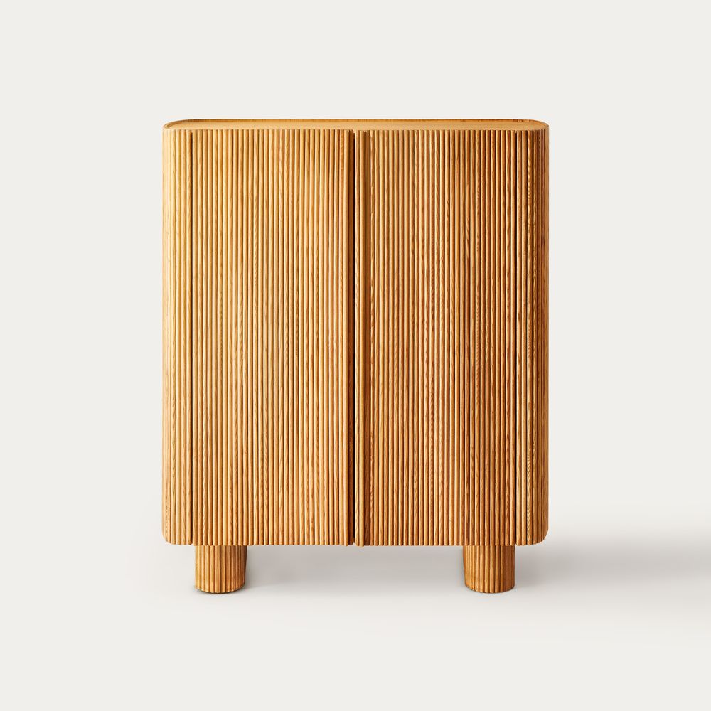 Marisol 47 inch  Natural Oak Bar Cabinet