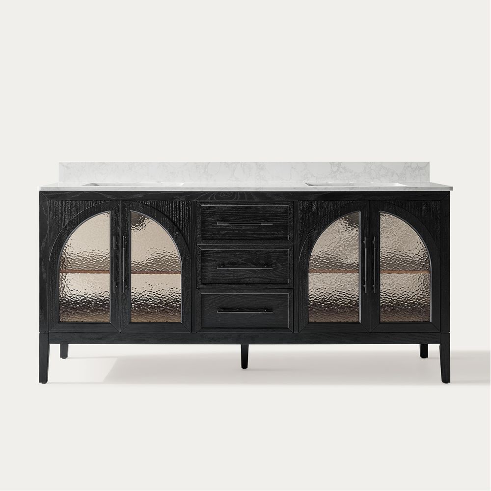 black 72 bathroom vanity