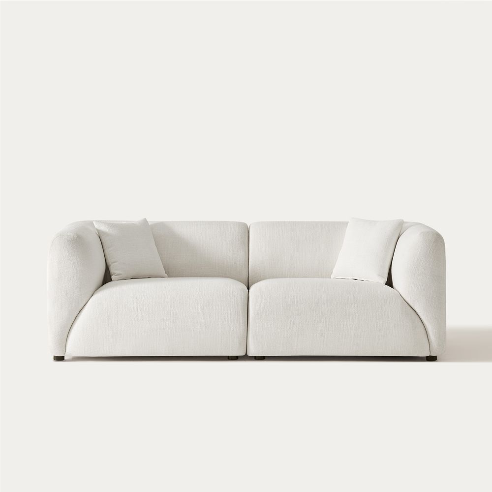 white loveseat