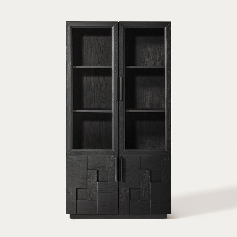 black display cabinet