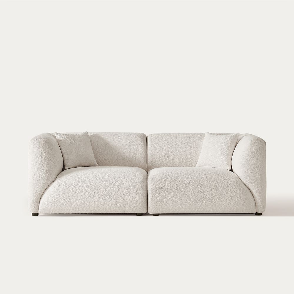 boucle loveseat sofa