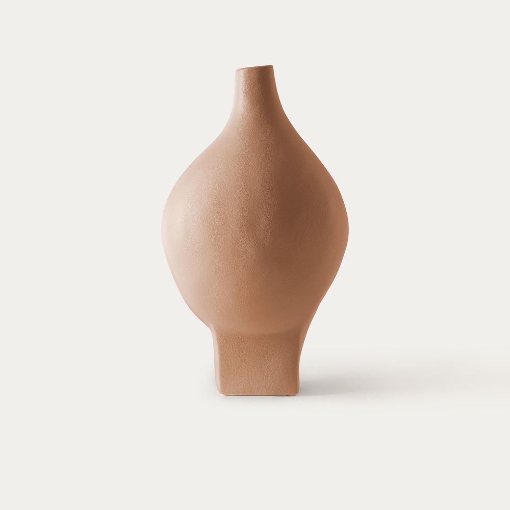 185 inch high ceramic vases warm beige