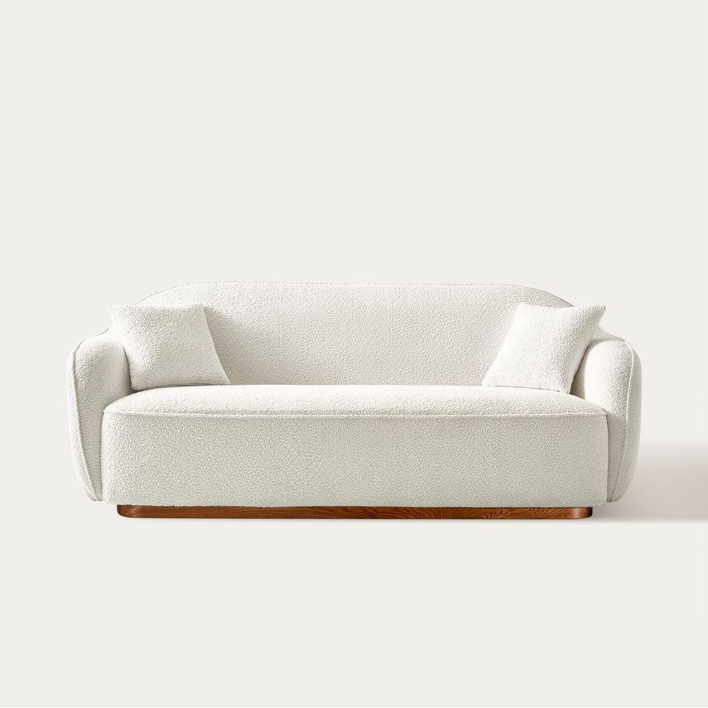 white loveseat