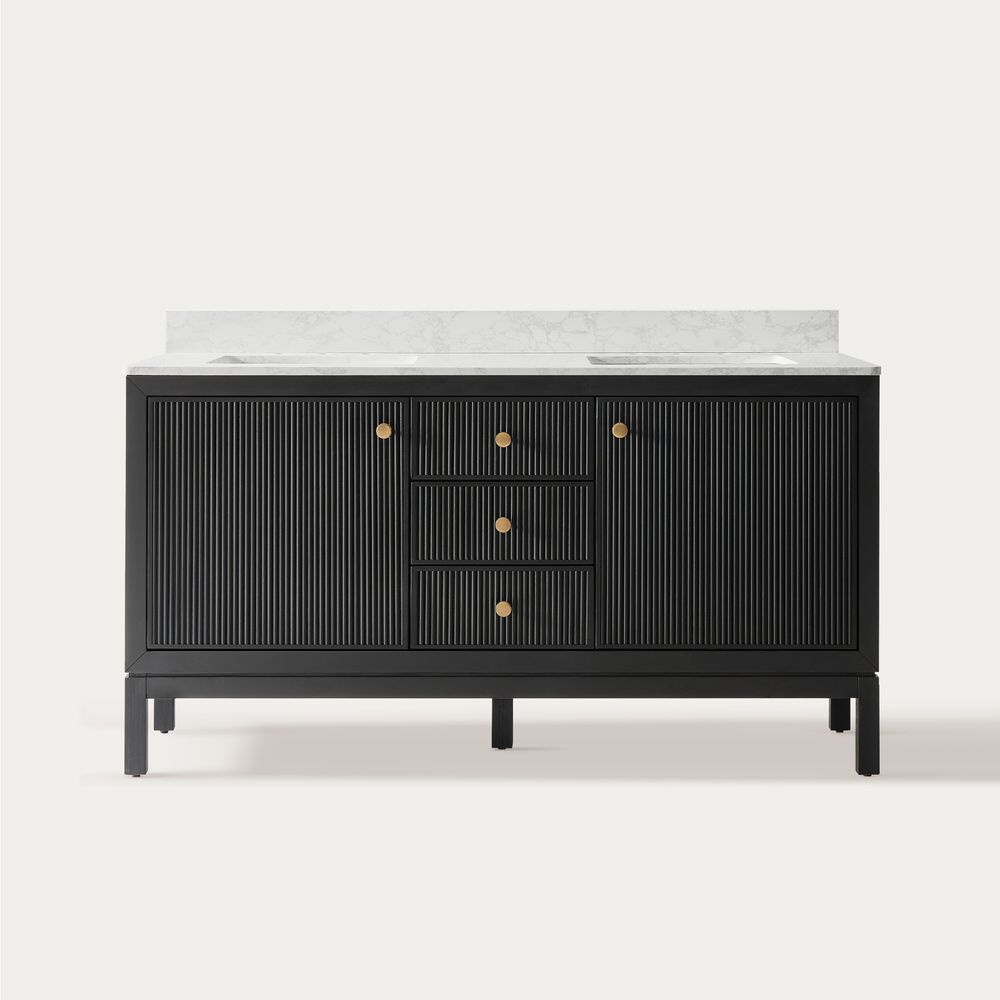 black double vanity bathroom