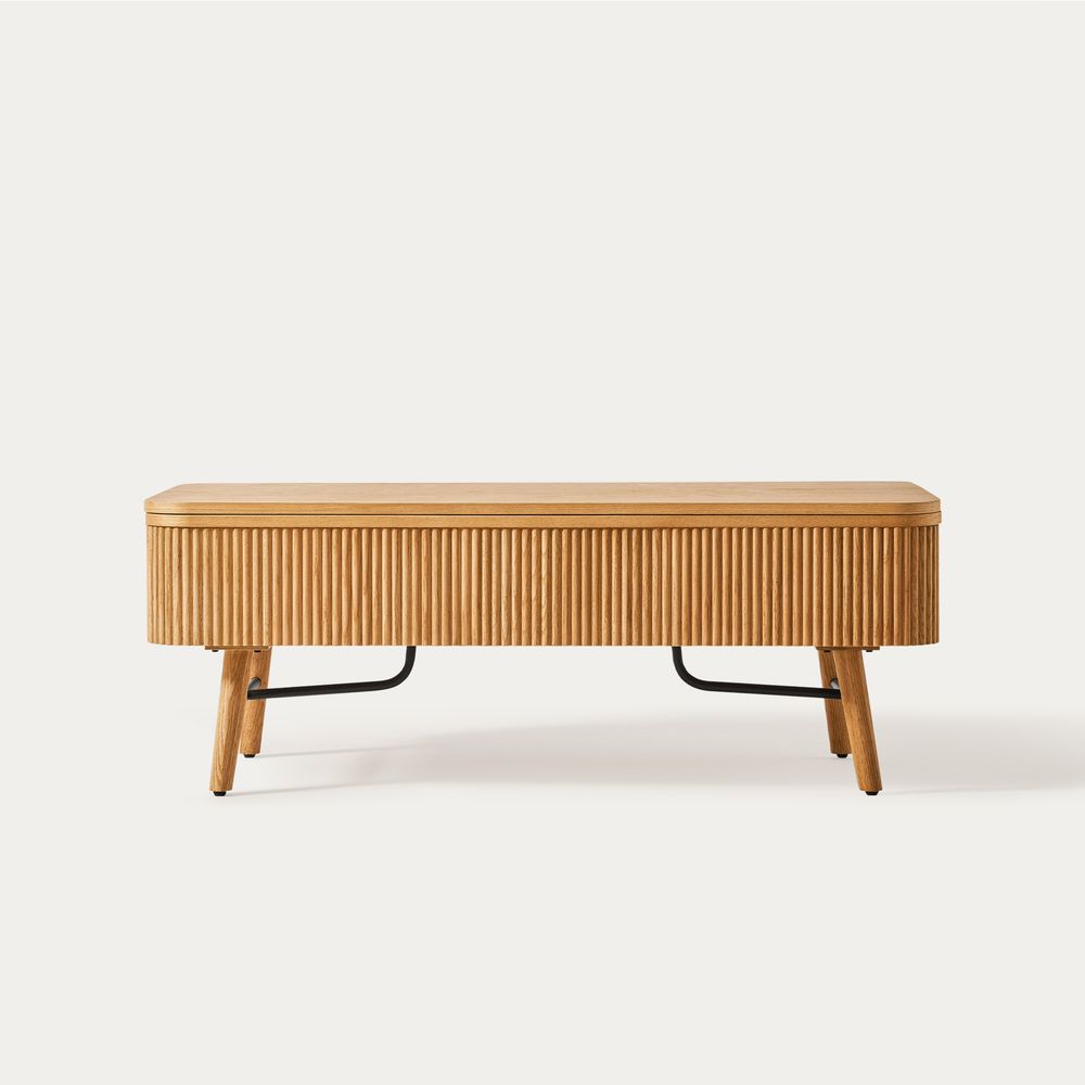 natural coffee table with lift top