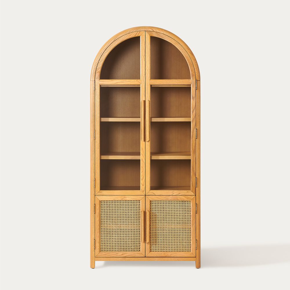 arched display cabinet