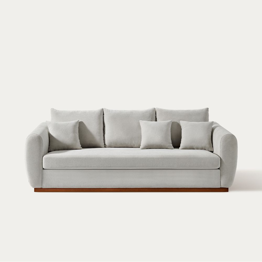 gray loveseat sofa