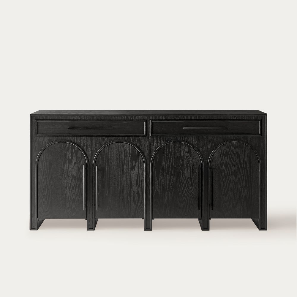 solid wood arched sideboard