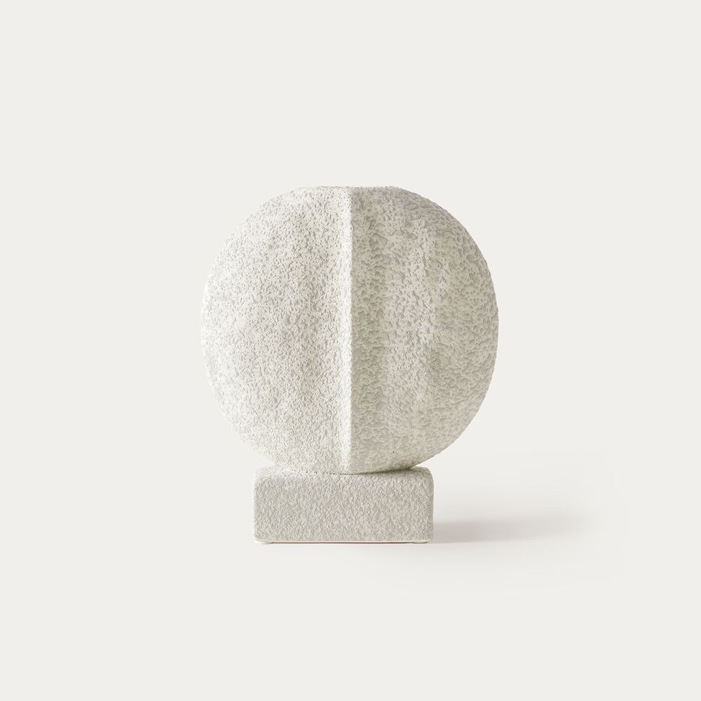 moon stone textured ceramic vase