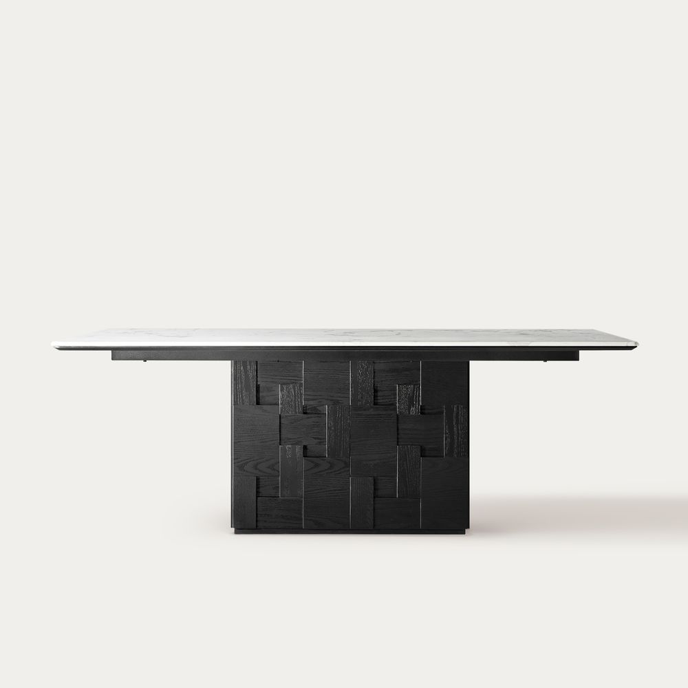 Casimir 84 inch  Rectangular Stone Dining Table