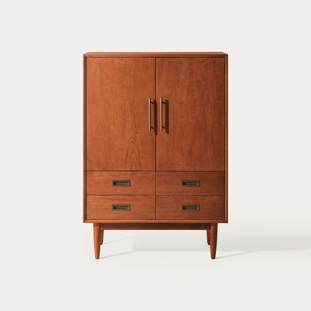 Mid Century Kaden 33 inch  Cherry Bar Cabinet