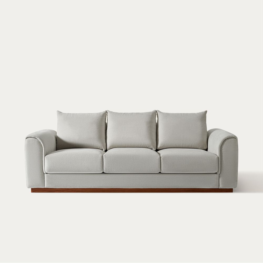 gray loveseat sofa