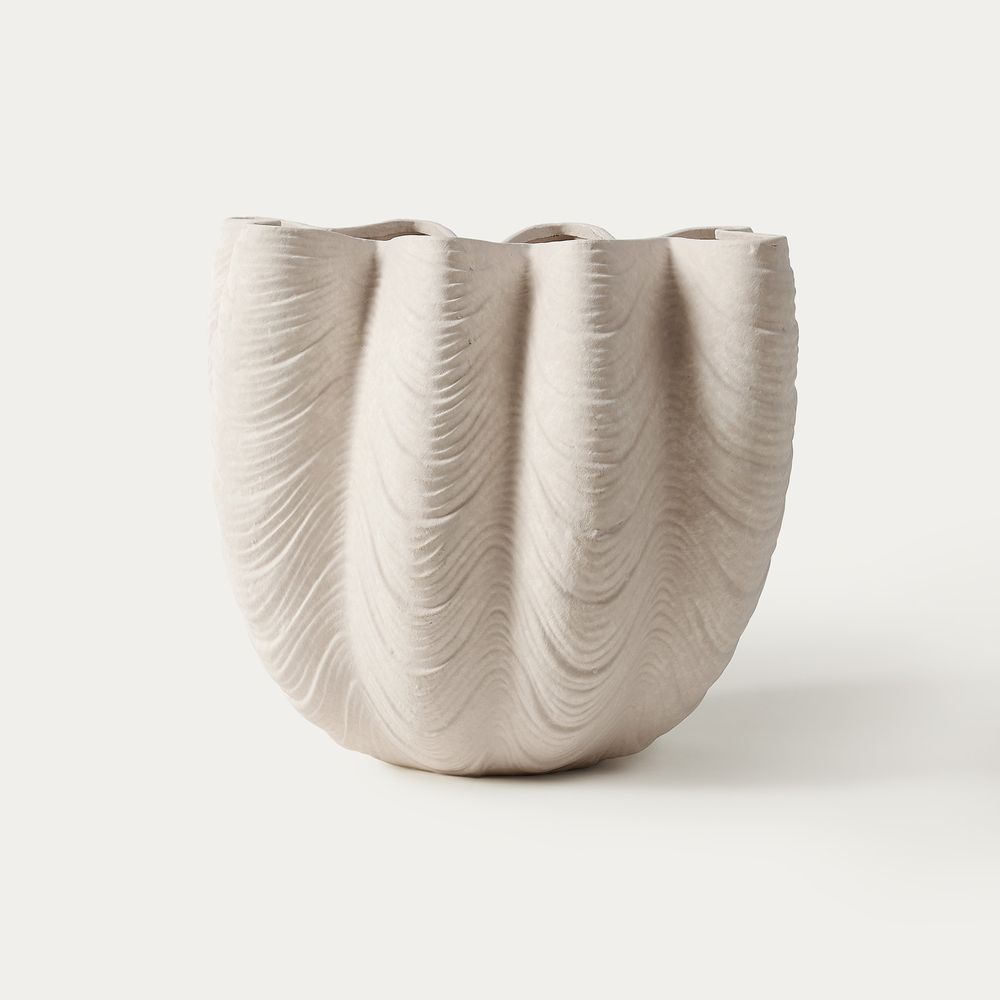 Tridacna gigas design ceramic vase