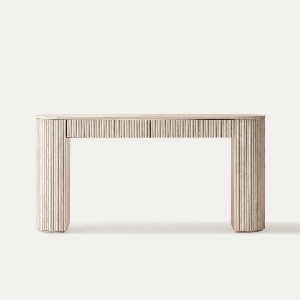 fluted console table