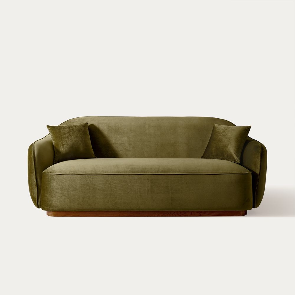 Velvet loveseat sofa 