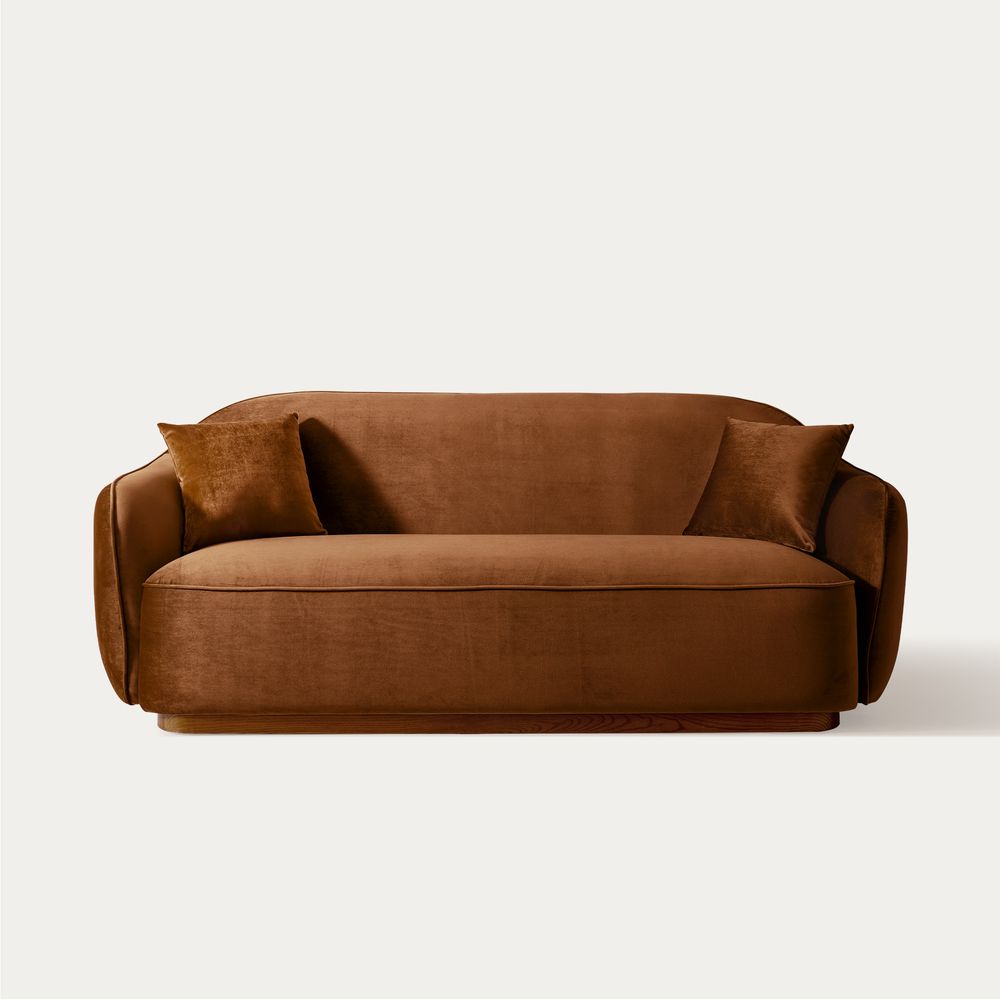 Velvet loveseat sofa 